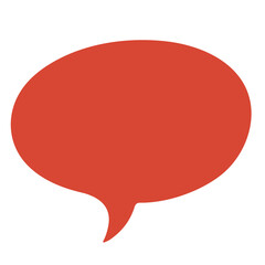 Speech bubble vector illustration in flat color design