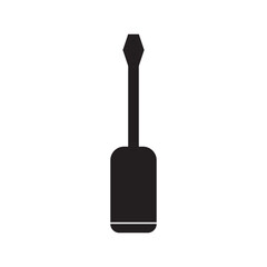 Graphic flat screwdriver icon for your design and website