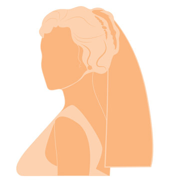 Bride With Messy Bun Silhouette