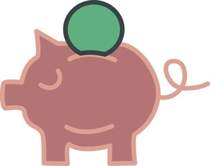 piggy bank with money