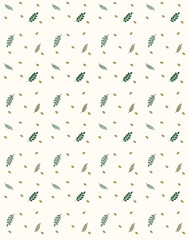 Seamless pattern leaves