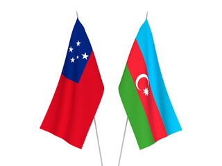 Republic of Azerbaijan and Independent State of Samoa flags