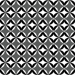 Vector Seamless Geometric Background, black, white colors