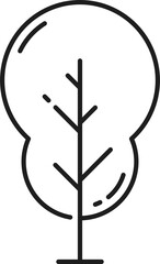 Garden, park or orchard tree outline icon