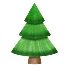 Watercolor christmas tree.
