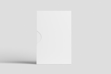 Software Box Wth Slip Case White Blank 3D Rendering Mockup