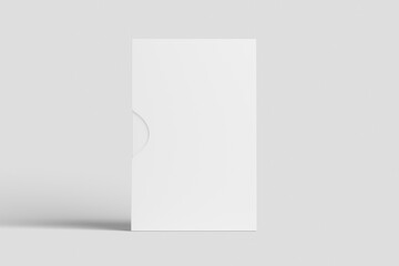 Software Box Wth Slip Case White Blank 3D Rendering Mockup