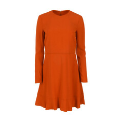 Orange women's dress with long sleeves