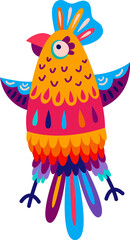 Parrot color brazilian bird mexican ethnic decor