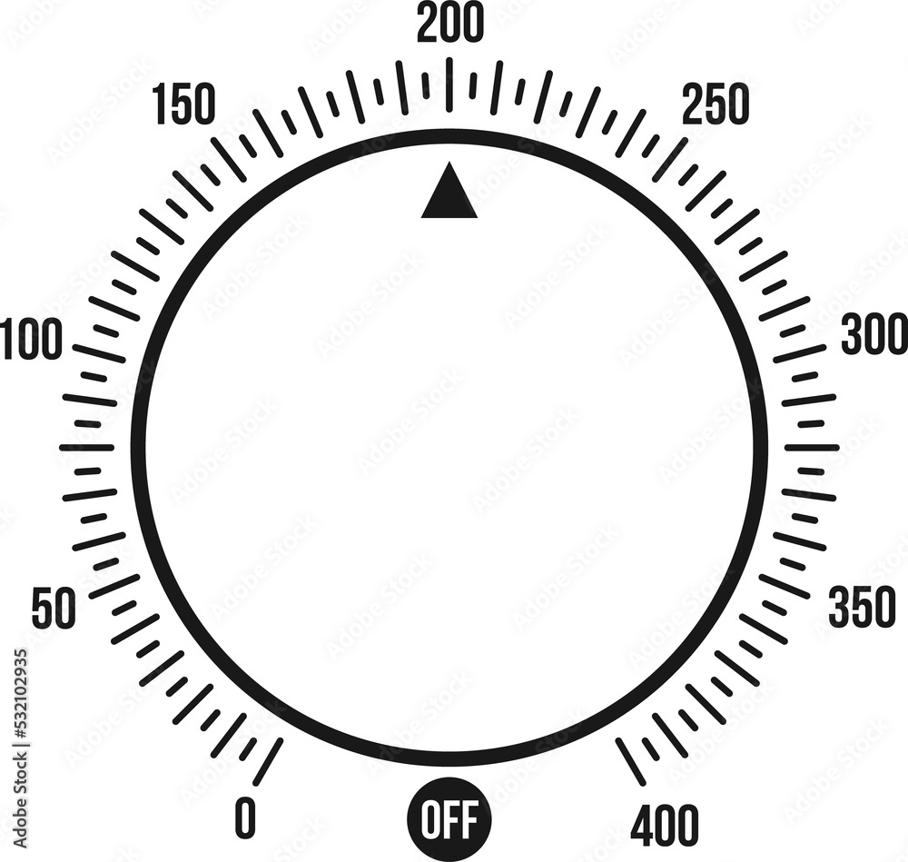 Poster volume settings button sign, sound control knob