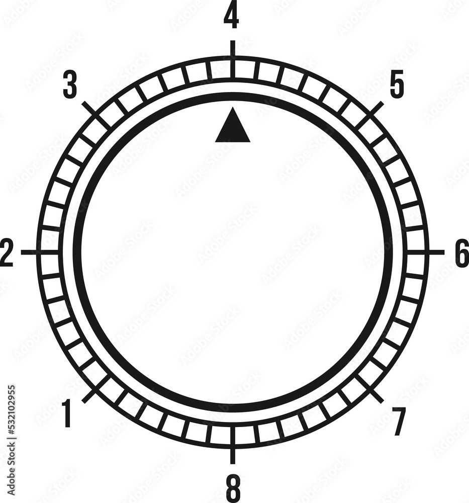 Aufkleber circular processing dial knob volume regulator