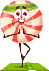 Candy lollipop striped sweet cartoon character