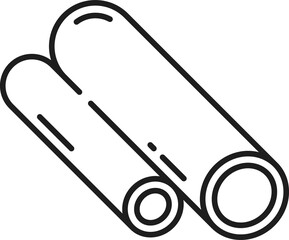 Rolled metal profile isolated aluminium pipes sign