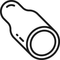 Fitting pipe stainless steel hollow tube line icon