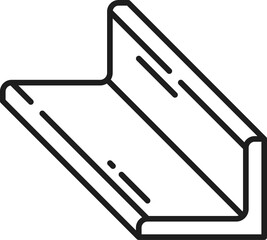 L shaped angle profile isolated steel equal rail