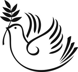 Fototapeta premium Dove holy bird in flight Christian religion mascot