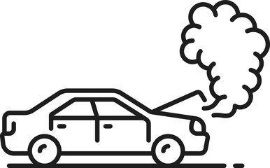 Naklejka premium Car damage, collision or road crash line icon