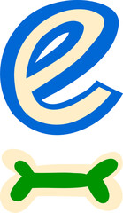 Mexican font cartoon letter, English ABC symbol