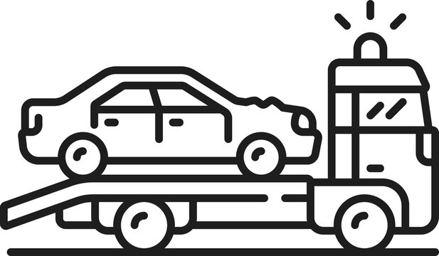 recommend clip art: Car collision, crash or accident thin line icon