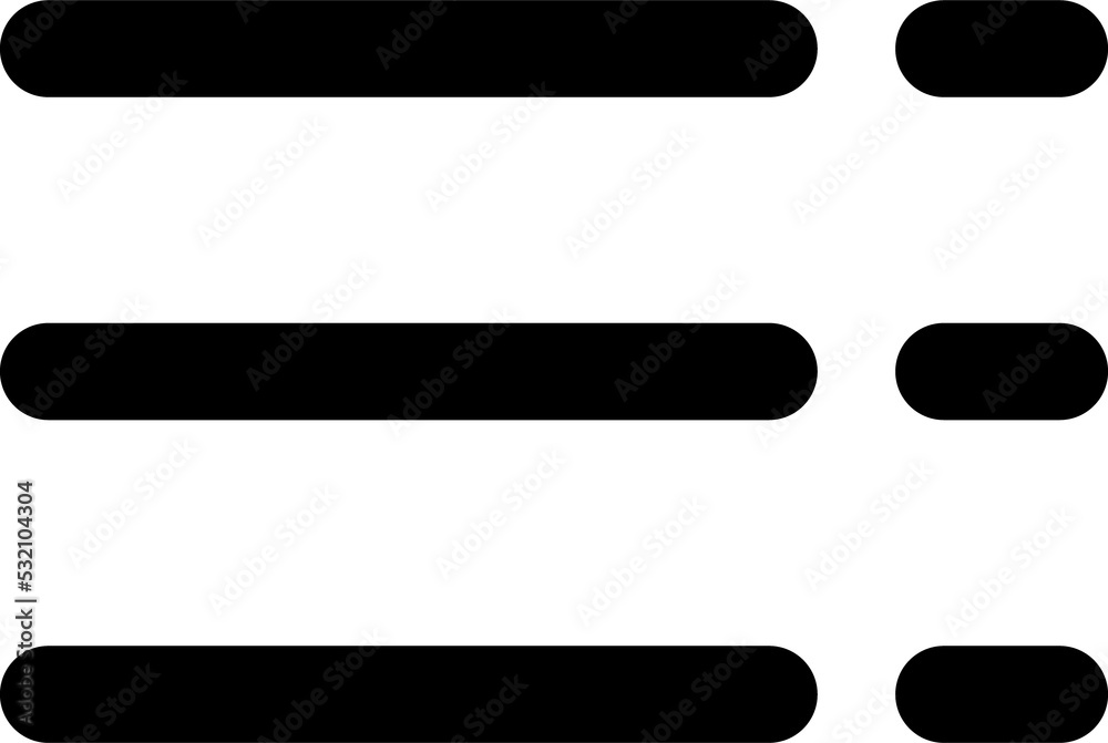 Poster Hamburger menu bar line, web and mobile app button