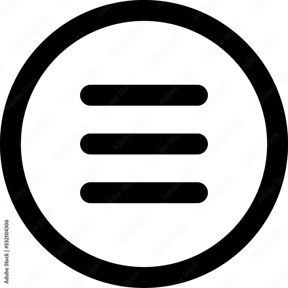 Poster Hamburger menu mobile navigation round web button