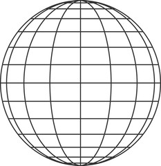 Vector 3d ball, sphere rotation and projection net