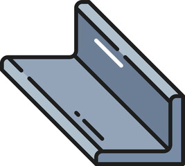 L shaped angle profile isolated steel equal rail