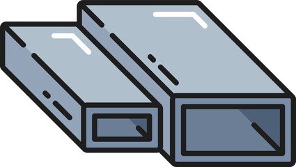 Aluminium Profile S-Line rec in stack outline icon