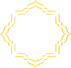 golden frame border vector design.