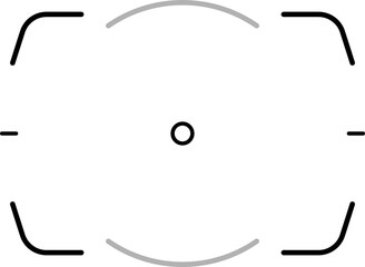 Autofocus, camera focus icon, viewfinder screen