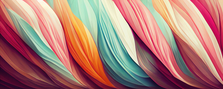 Organic pastell lines as abstract wallpaper background header