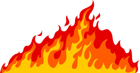 Red and yellow firewall burn, flaming inferno fire