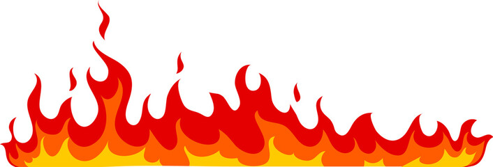 Burning frame border sign cartoon fire flame frame © Vector Tradition
