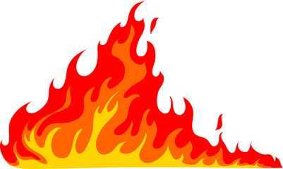 Flammable object sign, burning fire blaze ignition