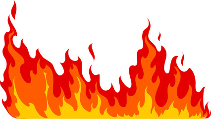 Burning gas cartoon ignition row of explosion fire