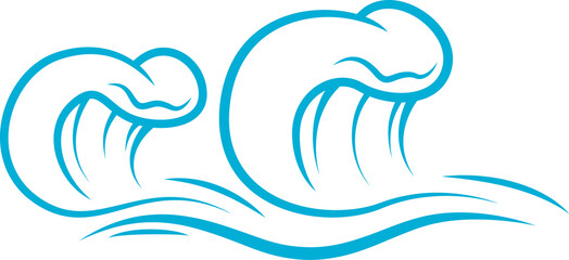 Curly wave, bad weather at sea ocean, strong storm