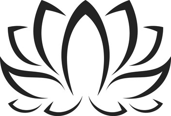 Lotus flower icon, spa, yoga and beauty symbol