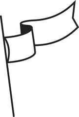 Retro pennant flag, royal banner, medieval pennon