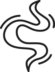 Smell icon of vector smoke, steam or scent cloud