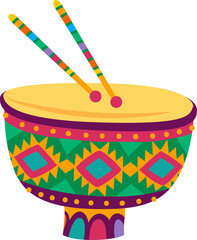 African or brazilian drum, vector djembe, atabaque