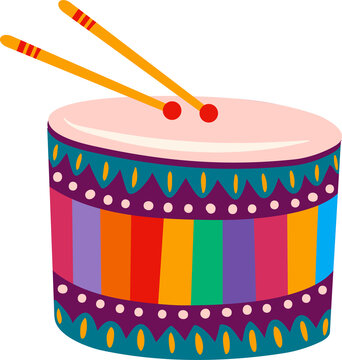 Brazilian or african drum, ethnic music instrument