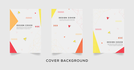 Cover background memphis premium vector