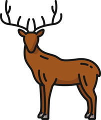 Buck reindeer animal German hunting sport mascot
