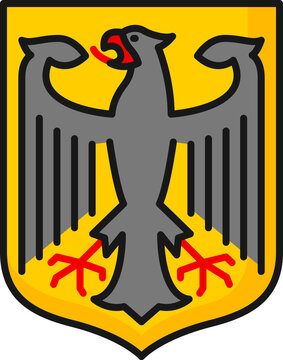 German eagle banner flag of Deutschland color icon