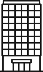 Bank city building architecture outline icon