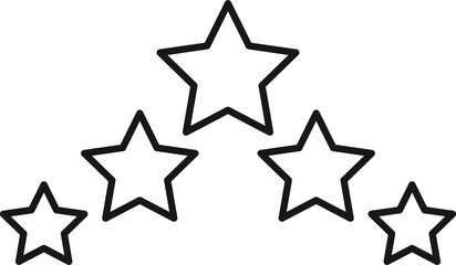 Obraz premium Rating mark of isolated best quality five stars