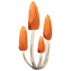 Mushrooms PNG Clipart Illustration