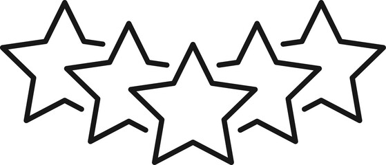 Premium quality 5 star mark, vector rating review