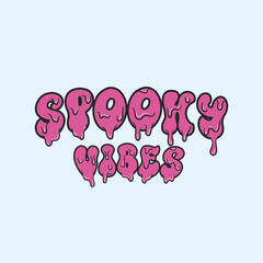 halloween pumpkin vector. Spooky vibes text