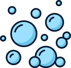 Suds, froth aqua bubbles. Soap, foam washing icon